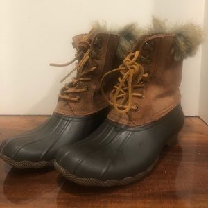 Sperry Topsider Duck Boots with Fur!